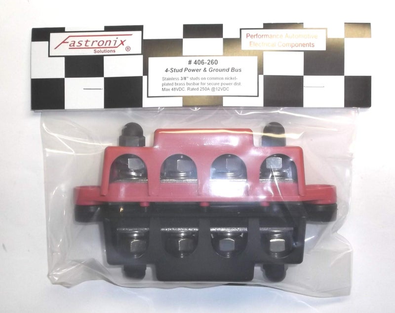 Fastronix Solutions Fastronix 3/8" 4 Stud Power and Ground Distribution Block with Cover - Image 5